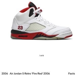 JORDAN 5 RETRO FIRE RED 2006